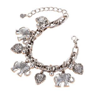 Elephant & Heart Silver Anklet NWOT